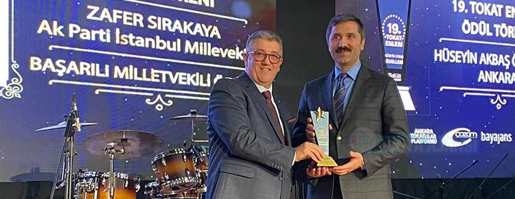 “Yılın En Başarılı Milletvekili” Zafer Sırakaya’ya