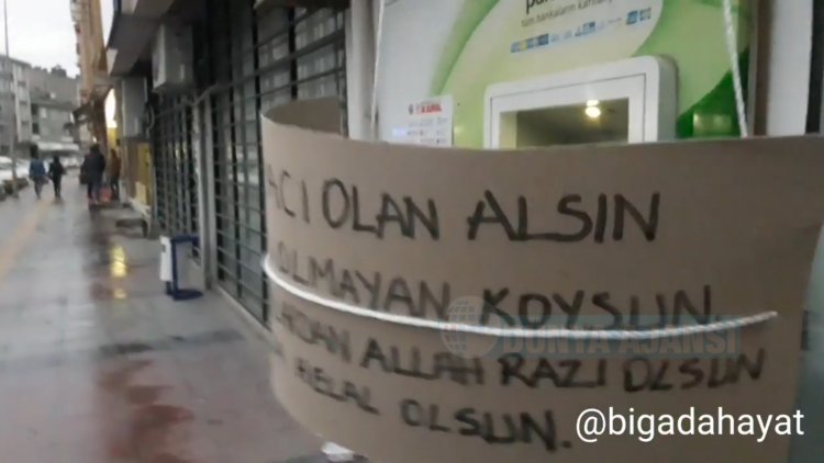 Bu sepetten ihtiyacı olan alıyor, ihtiyacı olmayan koyuyor