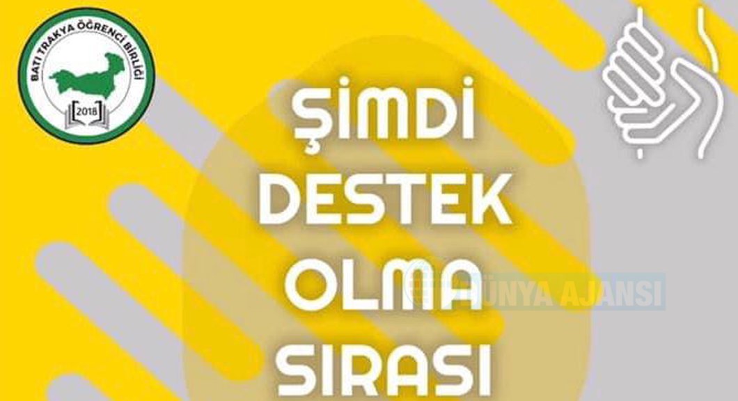 Batı Trakya Öğrenci Derneği’nden “Milli Dayanışma Kampanyası”na destek  