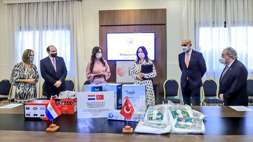 Türkiye'den Paraguay'a Kovid-19'la mücadele için gönderdiği yardımlar ulaştı