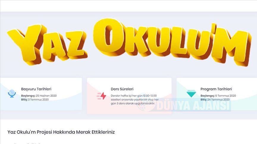 Çocuklarla 'Online Yaz Okulu' programı başlıyor