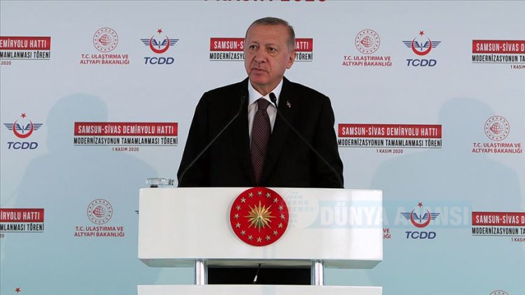 Cumhurbaşkanı Erdoğan: Samsun-Sivas Demir Yolu Hattı lojistik taşımacılığa yeni ivme kazandıracak