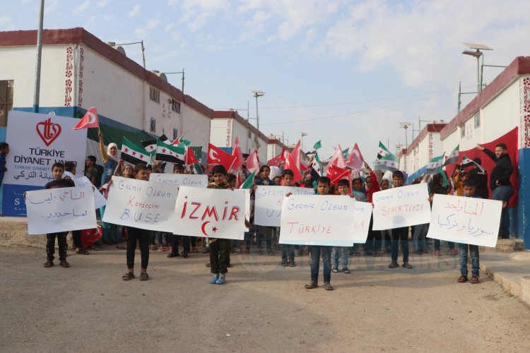 Suriyeli yetimlerden İzmir’e geçmiş olsun mesajı