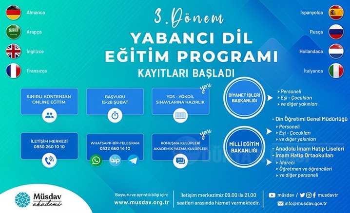 MÜSDAV 3. dönem yabancı dil programı başladı