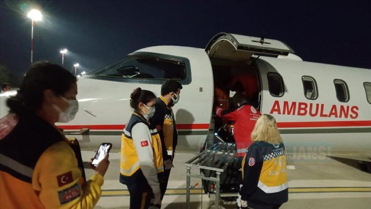 Beyin kanaması geçiren İzmirli öğretmen ambulans uçakla Almanya'dan Türkiye'ye getirildi