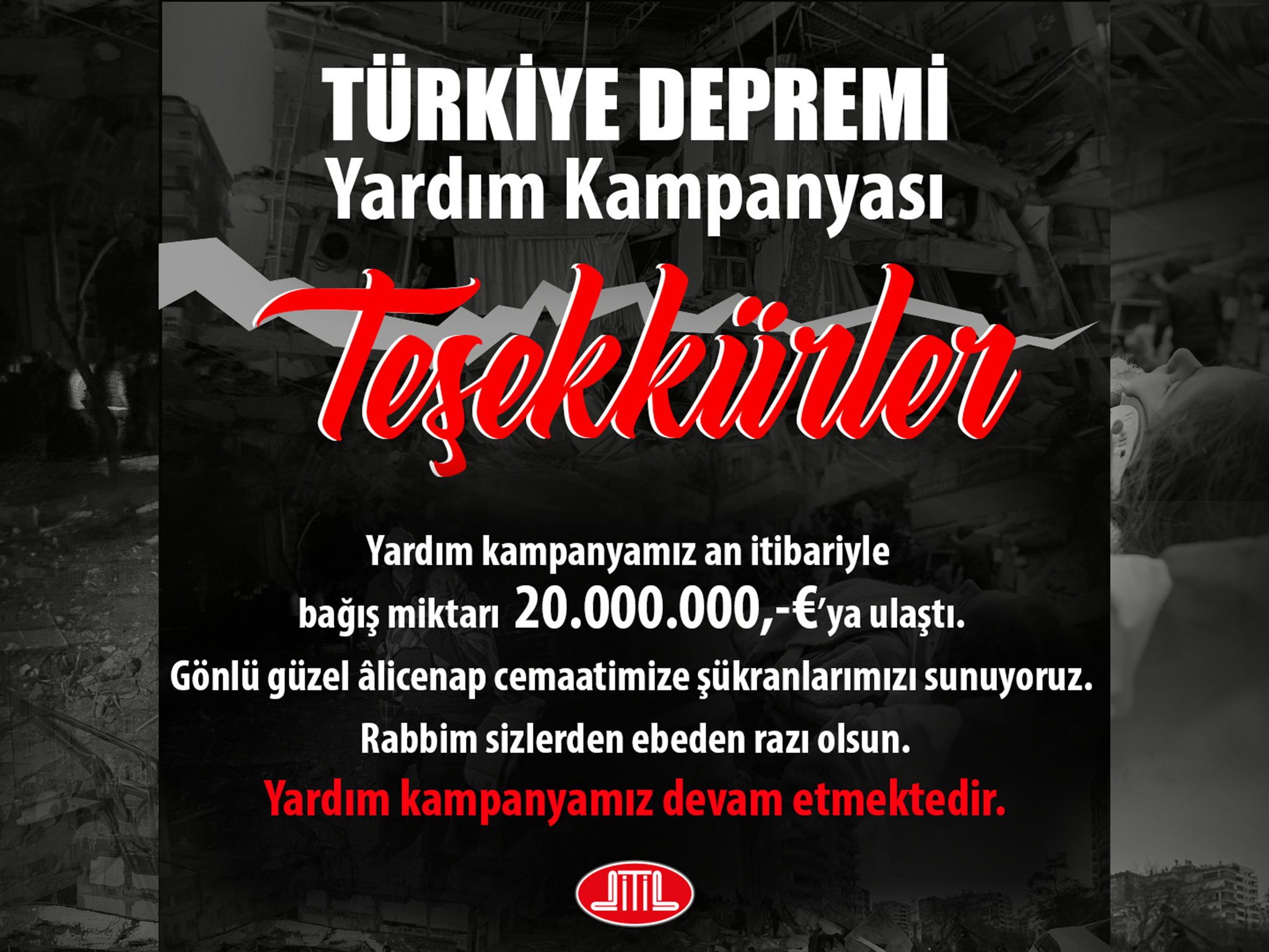 DİTİB’in başlattığı ‘Türkiye Depremi Yardım Kampanyası’ 20 milyon Euro’ya ulaştı