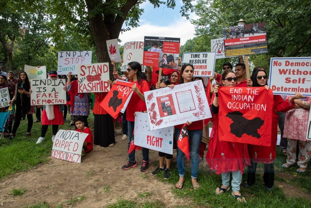 Beyaz Saray önünde Keşmir protestosu düzenlendi