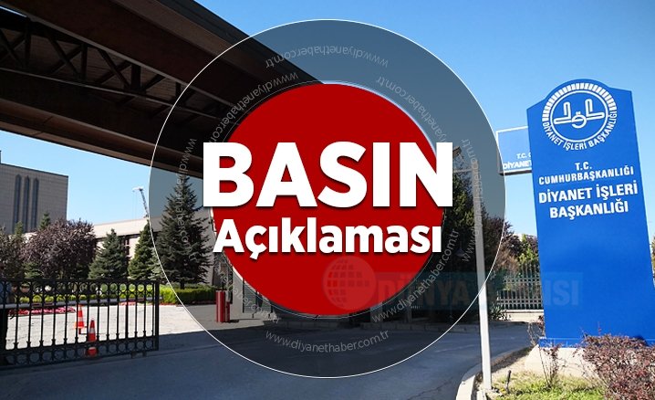 Diyanet İşleri Başkanlığından basın açıklaması