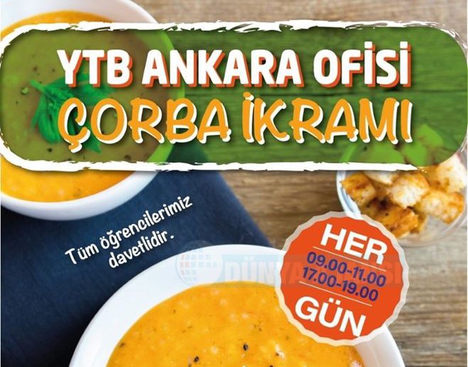 YTB’den öğrencilere ücrestiz çorba ikramı