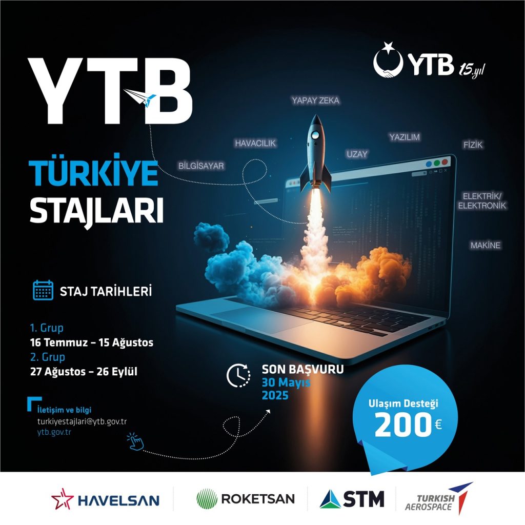 YTB, yurt dışında yaşayan gençlere Türkiye’de kariyer kapısı açılıyor 1 1 2025TurkiyeStajlari