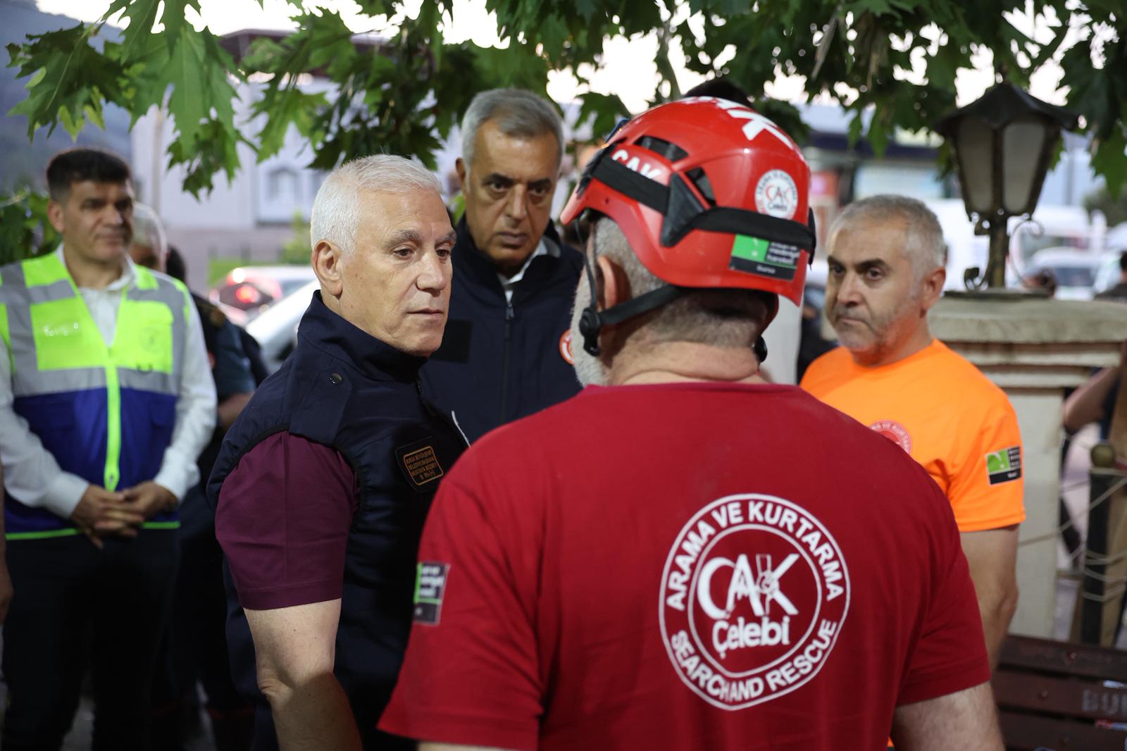 Bursa'da Yangın Alanına Ziyaret